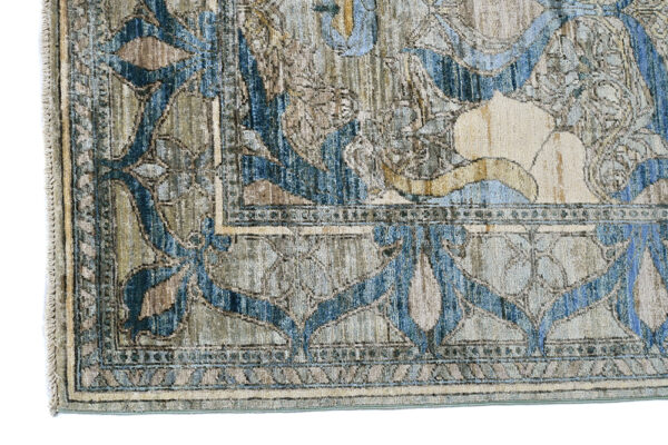 Handmade Wool Chob Rang Area Rug 267cm x 183cm / 8'9'' x 6' - Image 3