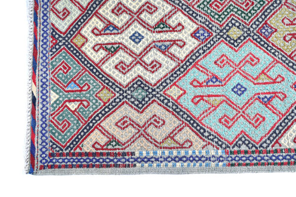 Soumak Kilim Rug 196cm x 163cm / 6'5'' x 5'4'' - Image 4