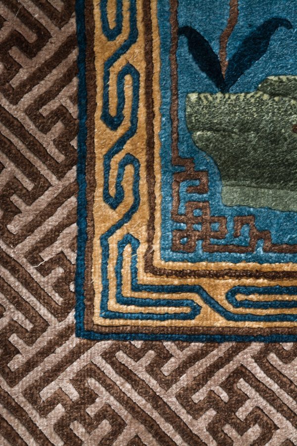 Chinese Pao Toa Silk Rug 152cm x 92cm / 5' x 3' - Image 5