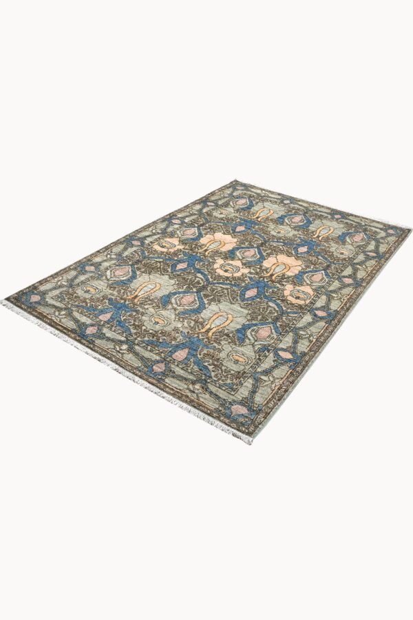 Afghan Samarkand Chob Rang Rug 119cm x 172cm / 3ft 11in x 5ft 8in - Image 7