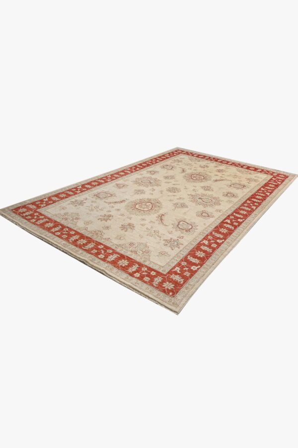 Afghan Ziegler Rug 254cm x 166cm / 8ft 4in x 5ft 5in - Image 6